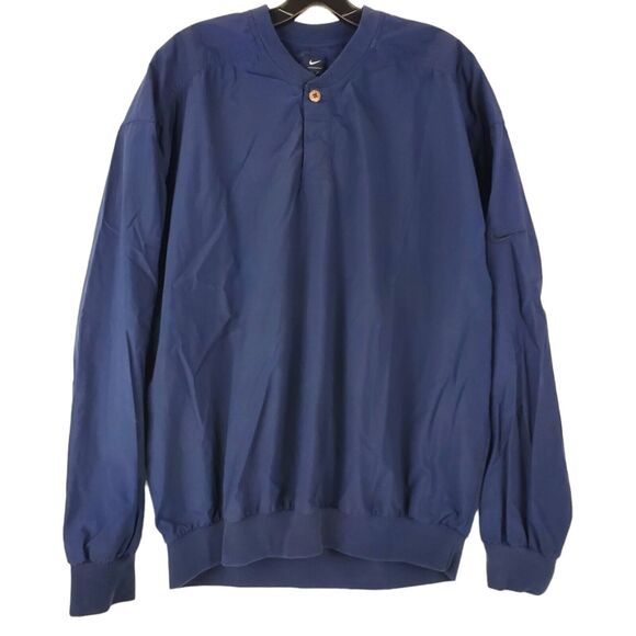 NIKE GOLF Jacket Mens XL Blue Swoosh Casual Pullover Windbreaker Athleisure - Picture 1 of 8